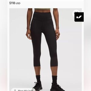 NWT Lululemon BLACK Cropped Leggings